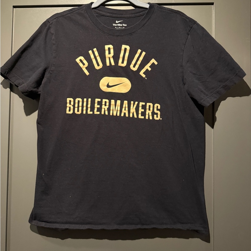 Nike Men's Black and Gold Purdue Boilermakers Tee